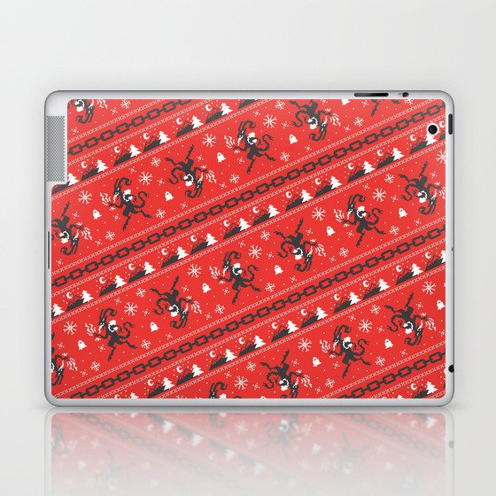 KRAMPUS PATTERN (Red) Laptop & iPad Skin