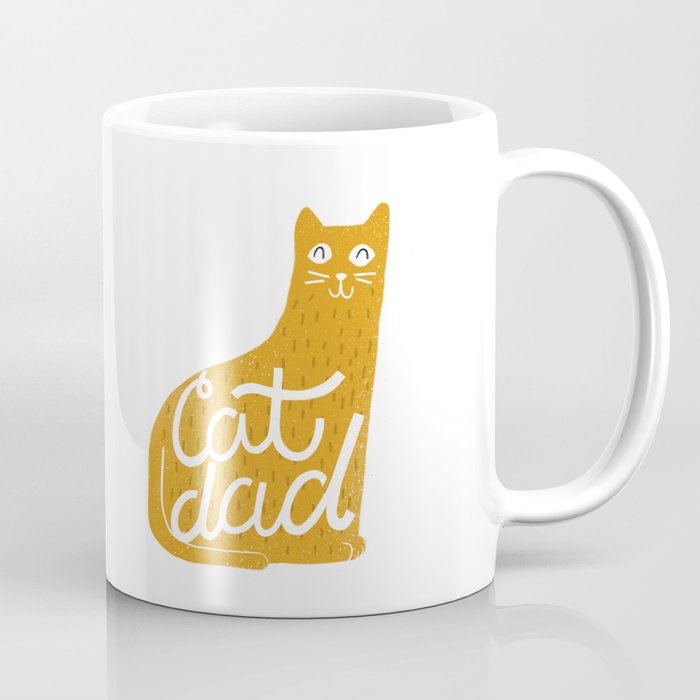 Cat Dad in Mustard Coffee Mug