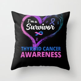 Love Support Thyroid Cancer Survivor Throw Pillow