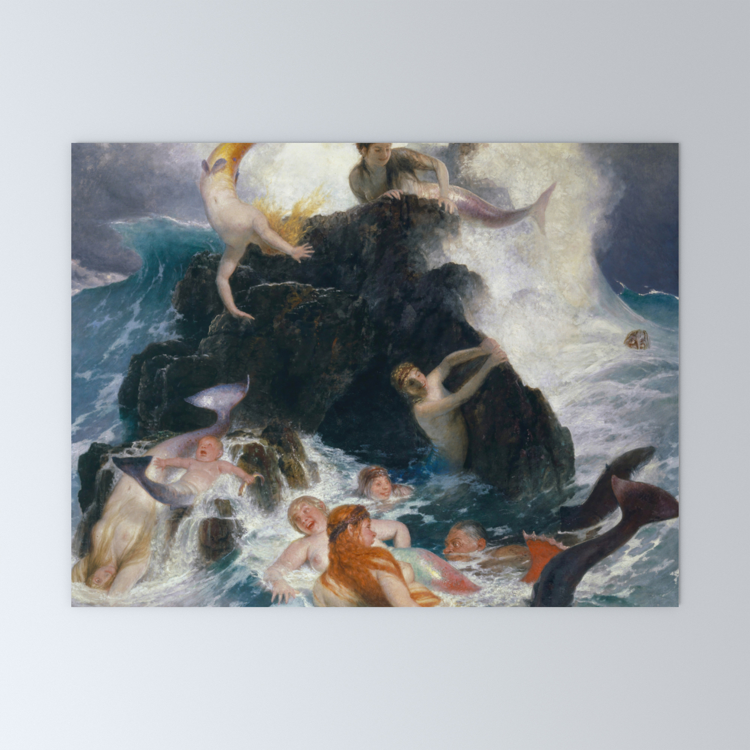 Play Of The Nereides By Arnold Bocklin 16 Mini Art Print By Artculture Society6