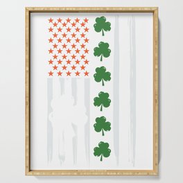 st. Patrick Irish American Flag Serving Tray