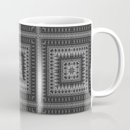 Black gray ethnic pattern . 1 Coffee Mug