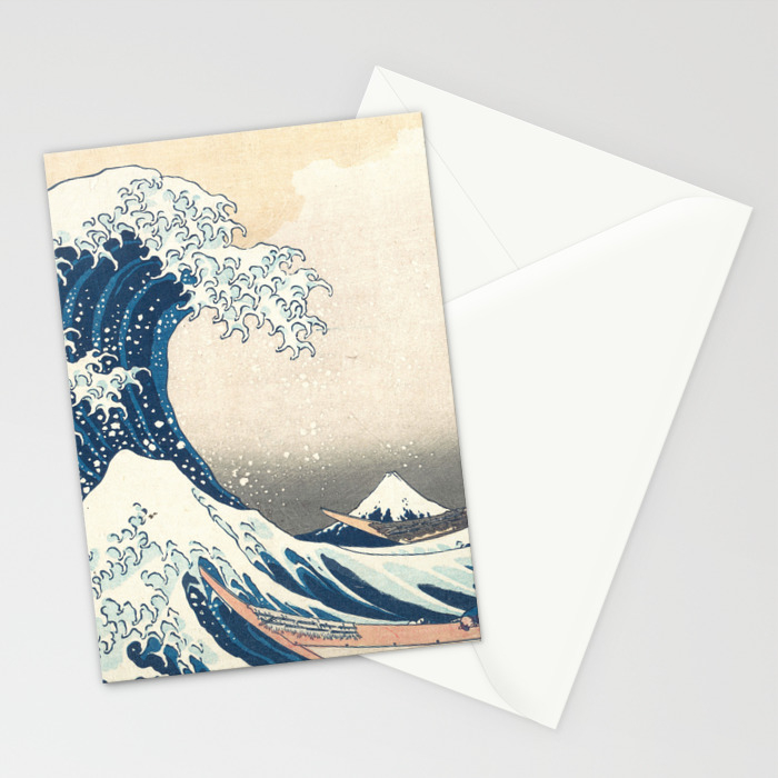The Great Wave Japanese Fan Card 