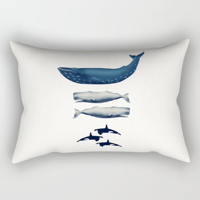 Whale Counting 123  Rectangular Pillow