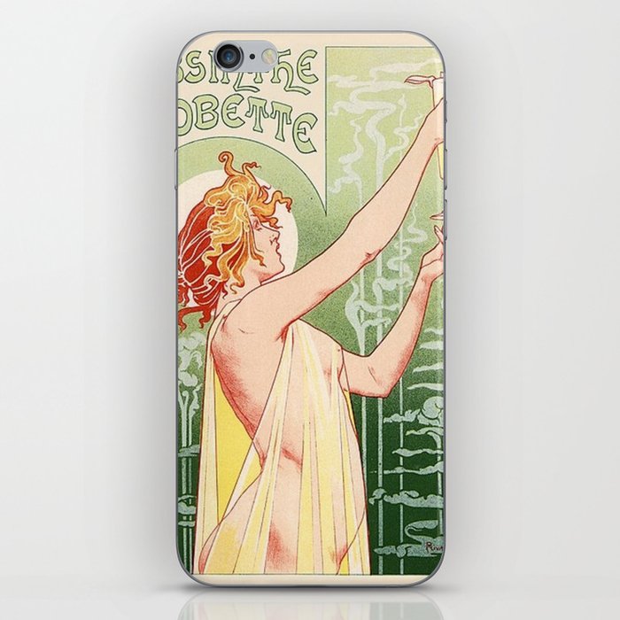 Absinthe Robette Vintage Advertising Woman Girl iPhone Skin