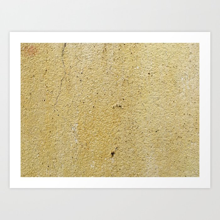 Old yellow paint surface texture and background  Art Print