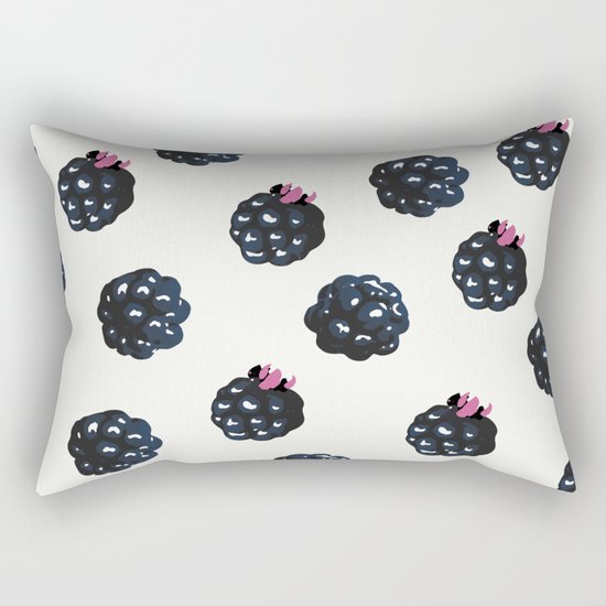 Blackberries pattern Rectangular Pillow