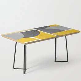 Modern Yellow and Gray Geometric 3 Coffee Table