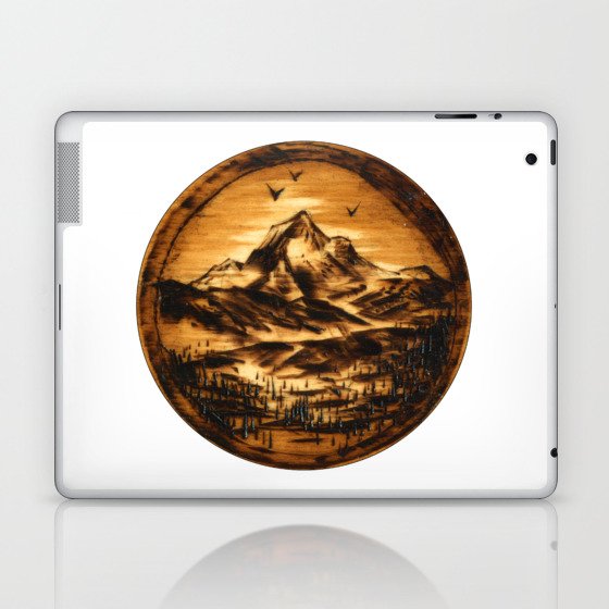 Wood-burn Wanderlust Laptop & iPad Skin