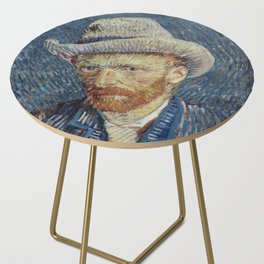 Self-Portrait with Grey Felt Hat (1887) By Vincent Van Gogh Side Table