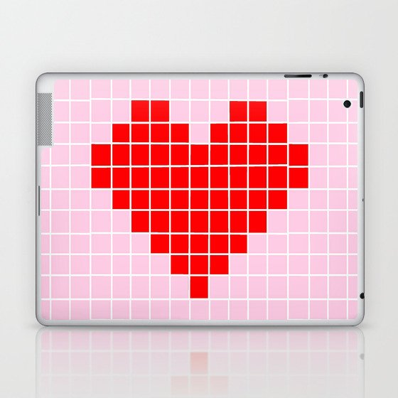 Heart and love 42 - version pixel art Laptop & iPad Skin