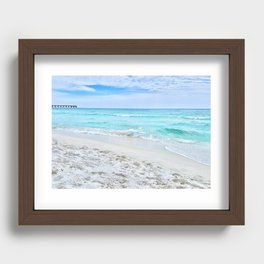 View Of Navarre Beach Pier Recessed Framed Print