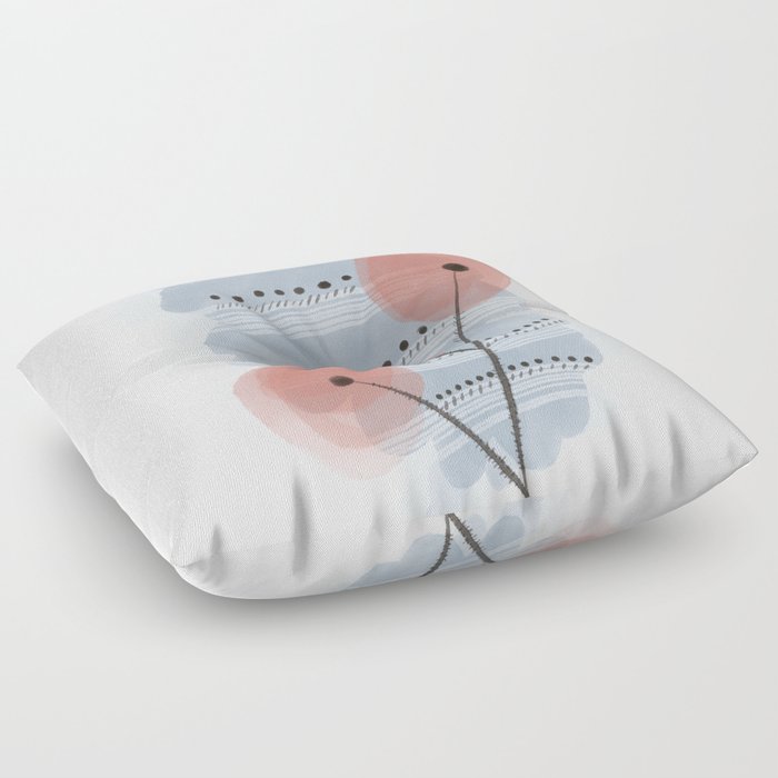 Abstract poppies  Floor Pillow