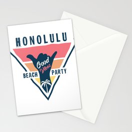 Honolulu beach party Stationery Card