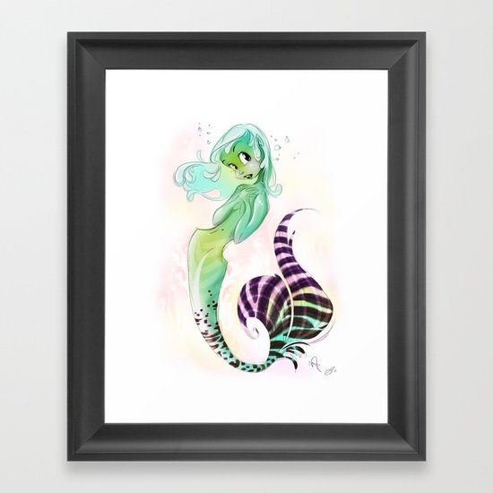 Green Soleil Framed Art Print