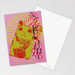 Lucky Cat Stationery Cards