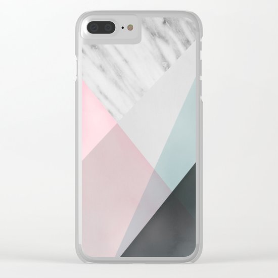 Scandinavian Mood Geometry Clear iPhone Case