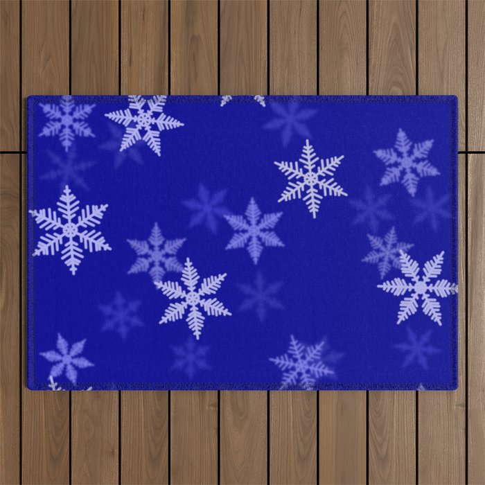 Snowflakes Outdoor Rug