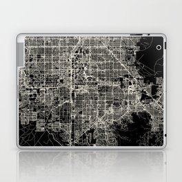 USA, PARADISE CITY - Black and White Map Laptop Skin