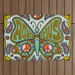 Aquarius Butterfly Outdoor Rug