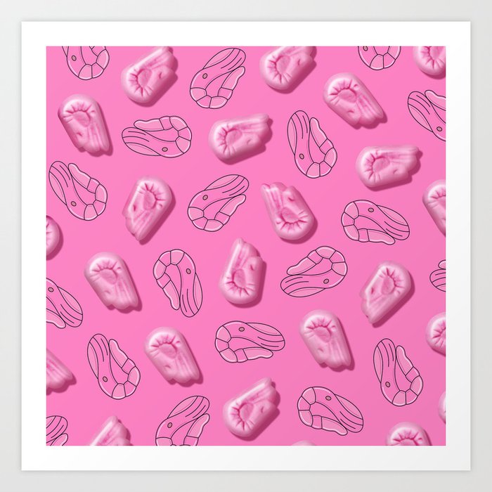 Shrimp in Pink Art Print
