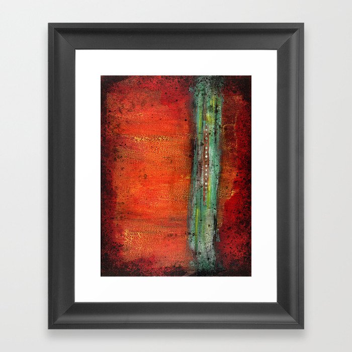 Abstract Copper Framed Art Print