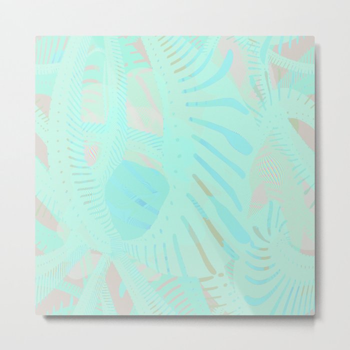 Swirling Palm Tropical Metal Print