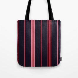 Stripe pattern with navy blue, white and red vertical parallel stripe. Vintage abstract background Tote Bag