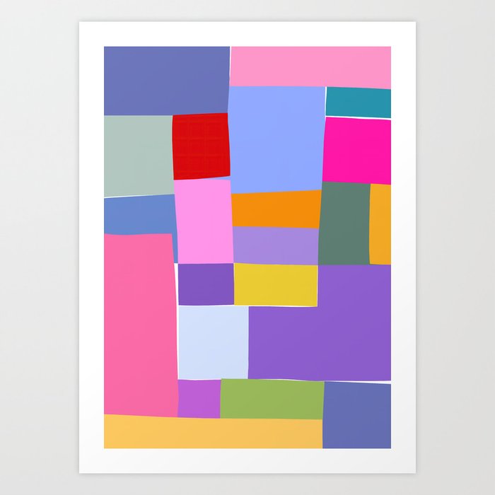 Mosaic Brights 6 | Color Blocking | Candy Colors Art Print