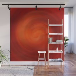 Abstract red fluid swirl Wall Mural