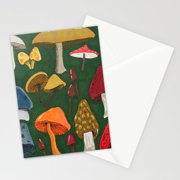 Mushroom Fungus Love Pattern Stationery Cards | Illustration, Textiledesign, Ink Pen, Botanicalpattern, Mushroom, Drawing, Psychedelic, Curated, Fungi, Handmade 