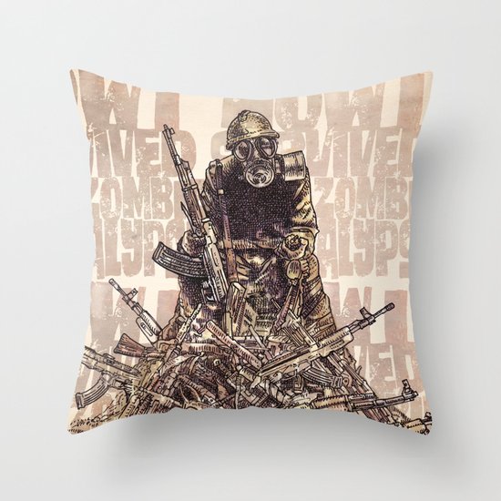 How I Survived The Zombie Apocalypse Throw Pillow