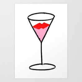 Cocktail Kisses Art Print