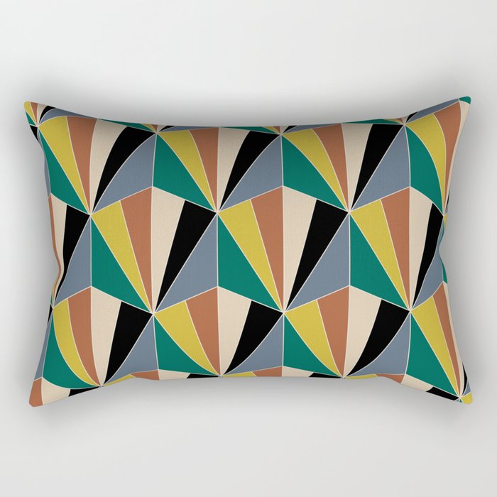 Gisela Color Block Pattern VI Rectangular Pillow