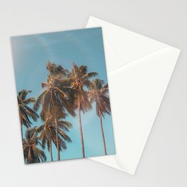 Tropical Summer Palm Trees, Blue Sky Stationery Card