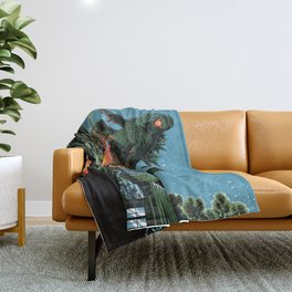 Godzilla - Blue Edition Decke | Painting, Comic, Illustration, Digital 