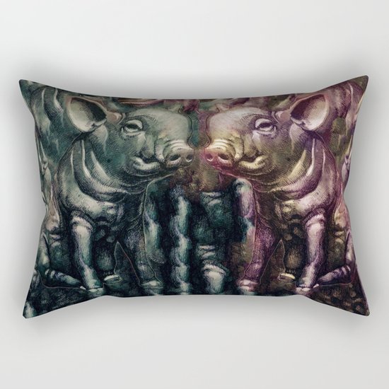 pig invasion Rectangular Pillow
