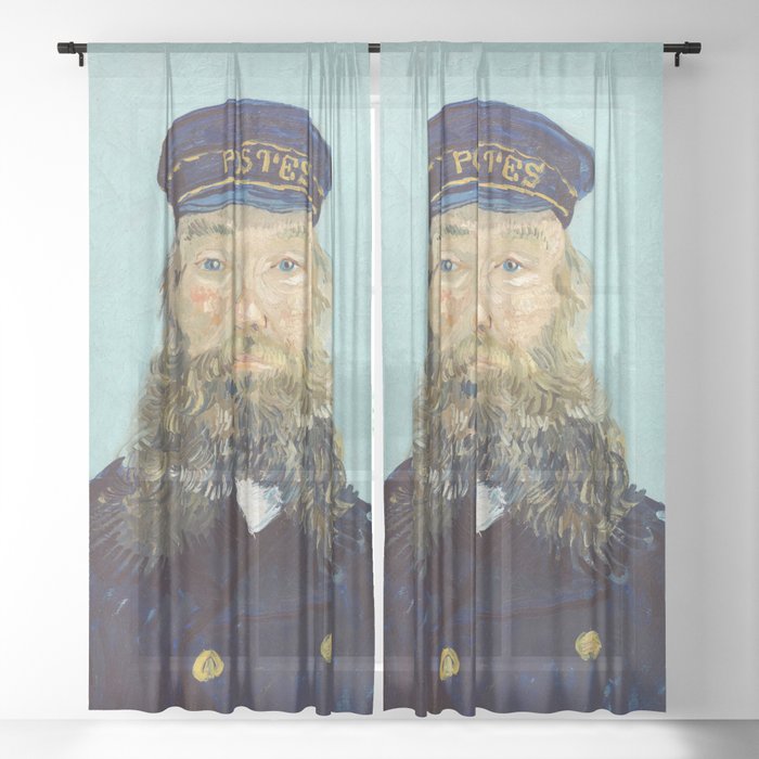 Portrait of Postman Roulin Sheer Curtain