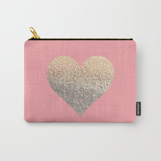 GOLD HEART CORAL Carry-All Pouch