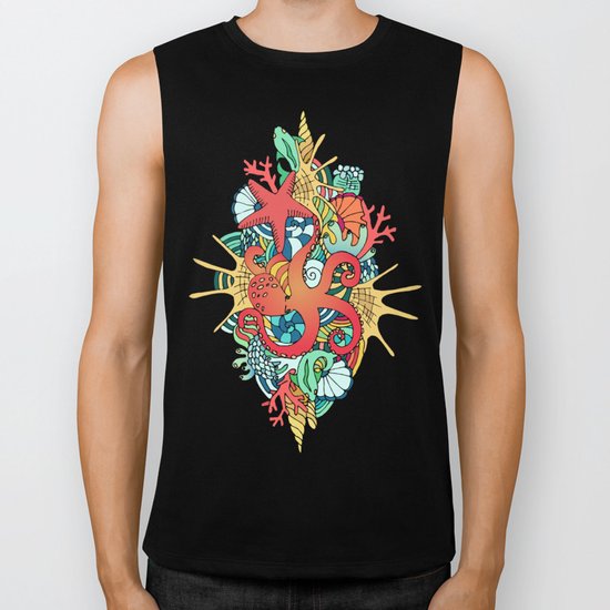 Coral reef Biker Tank