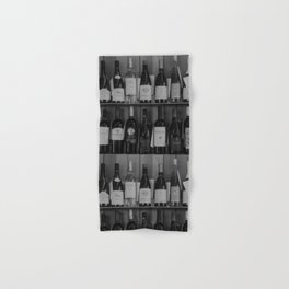 Black and White Wine Shelf Hand & Bath Towel