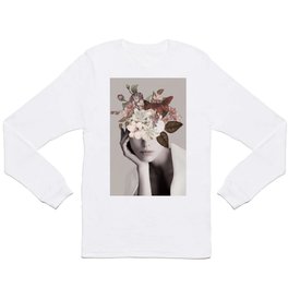 WOMAN WITH FLOWERS 19 Long Sleeve T-shirt