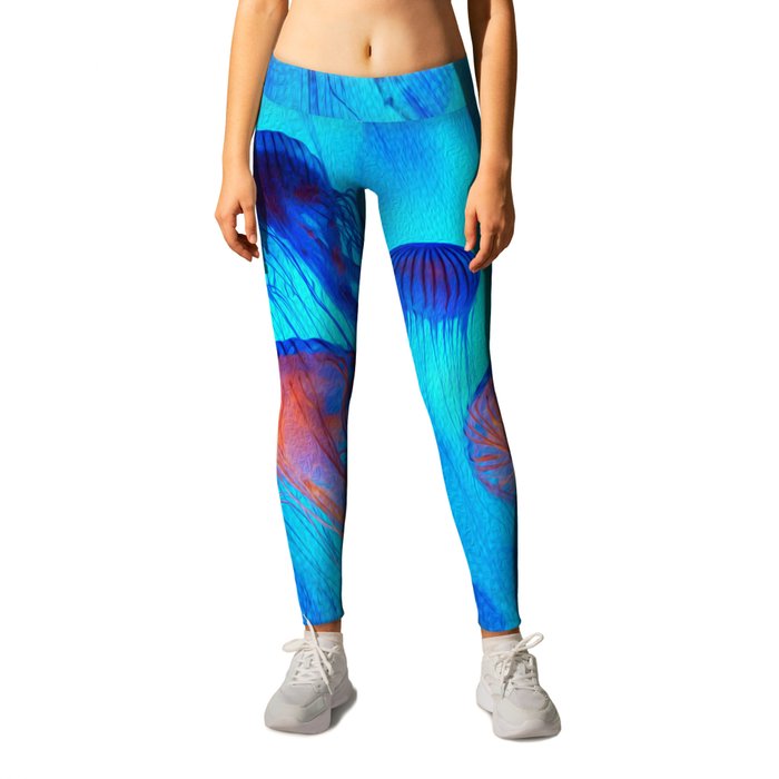 Watch the Flow of the Jelly Glow Leggings by Distortion Art | Society6