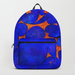 Ranagrossi - curved fantasy Backpack | Orange, Unique, Curves, Cold, Warm, Dragon, Uncommon, Lines, Simple, Blue 