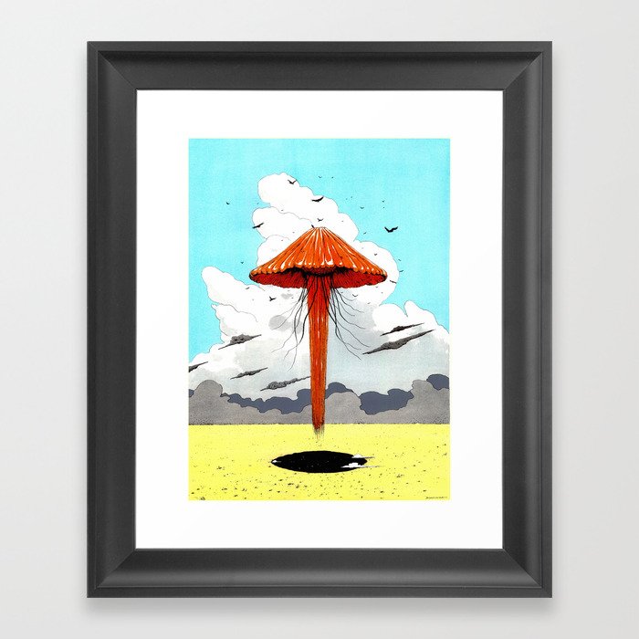 méduse volante #1 Framed Art Print