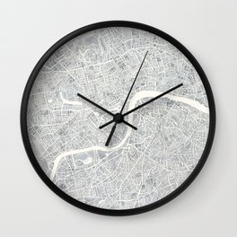 City Map London watercolor map Wall Clock
