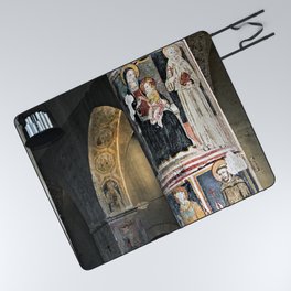 Medieval Religious Paintings, Saint Francis Church, Narni, Italy Picnic Blanket