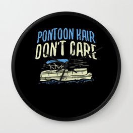 Pontoon Hair Don't Care Wall Clock