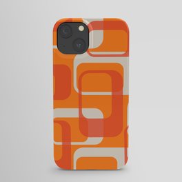 Retro Orange MCM Layered Boxes Print iPhone Case