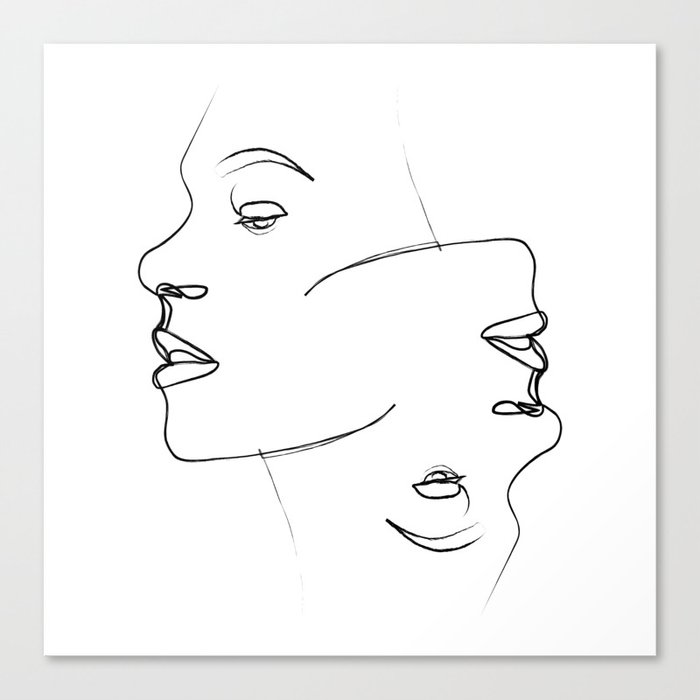 Profile Collection Two Faces Canvas Print By Aelissedesign Society6 Profile Collection Two Faces Canvas Print By Aelissedesign Society6